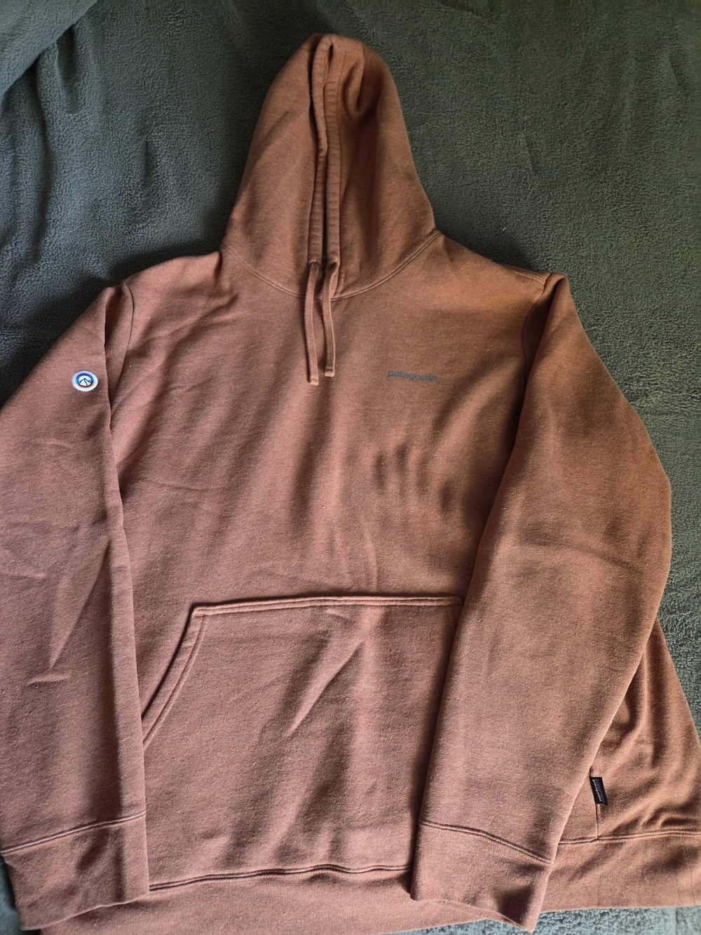 Patagonia Rust Brown Hooded Pullover Sweatshirt